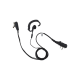 Micrófono de solapa con gancho suave para la oreja y fibra trenzada para puerto de accesorios Icom de 2 pines con tornillos