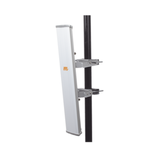 Antena Sectorial MIMO 4X4 de 45 º,  4.9 - 6.4 GHz, IP55, Ganancia de 22 dBi, 4 Conectores N-hembra, Montaje y Jumper tipo N incluido.