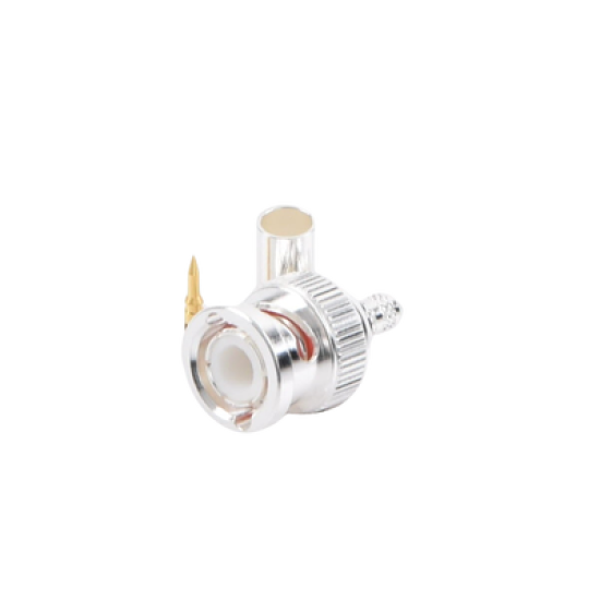 Conector BNC Macho de Anillo Plegable para Cable LMR-195, RG-58/U, RG-142/U, Plata/Oro/Teflón.