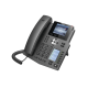 Teléfono IP empresarial para 4 líneas SIP con 2 pantallas LCD, 6 teclas BLF/DSS, conferencia de 3 vías, PoE