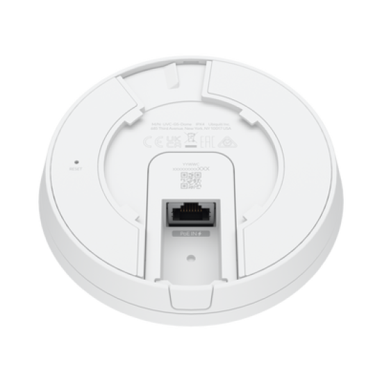 UniFi Protect Cámara G5 Dome  para interior/exterior / 2K (4MPX), ángulo 102.4°, visión nocturna IR hasta 9 mts / detecciones inteligentes / audio bidireccional / resistente a la intemperie IPx4 / antivandálica IX08