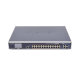 Switch Administrable L3, 24 puertos Gigabit PoE 802.3bt, 2 puertos 10G SFP+, Pantalla Tactil, Fuente Redundante, (600W)