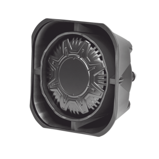 Bocina Compacta de Uso Rudo, 100 Watts de Potencia, Ideal Para Vehículos de Encubierto, Montaje Universal, 11 Ohms de Impedancia