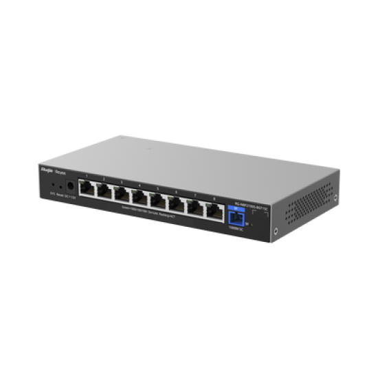 e-Lighten ONU / Switch Hibrido, Capa 2 con un Puerto PON 1G y 8 Puertos Ethernet 1G hasta 100 Clientes