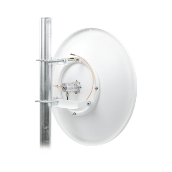 Antena Direccional de alto rendimiento / diámetro  de 60 cm / 4.9-6.4 GHz / Ganancia 30 dBi / SLANT de 45 ° y 90 ° / Ideal para 30 km / Conector N-Hembra / Montaje  y jumpers incluidos.