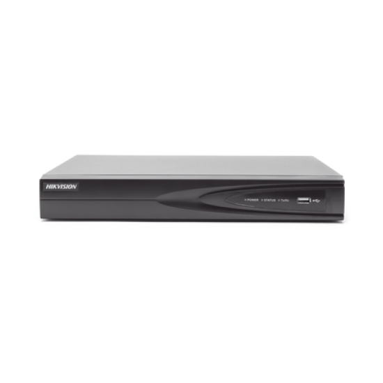 NVR 8 Megapixel (4K) / 4 canales IP / 1 Bahía de Disco Duro / 4 Puertos PoE+ / Salida de vídeo 4K / Videoanaliticos