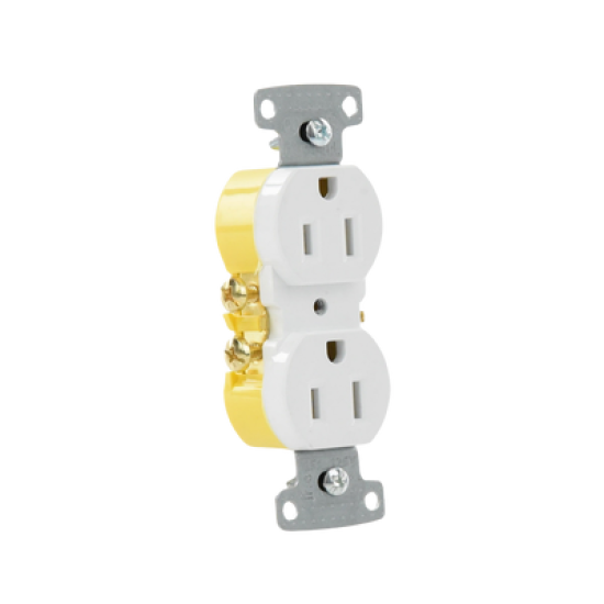 Contacto Duplex 15A 125V/ 2 Polos 3 Hilos/ Nema 5-15R/ Color Blanco.