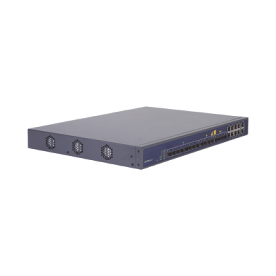 OLT de 8 puertos EPON con 16 puertos Uplink (8 puertos Gigabit Ethernet + 4 puertos SFP + 4 puertos SFP+), hasta 512 ONUs