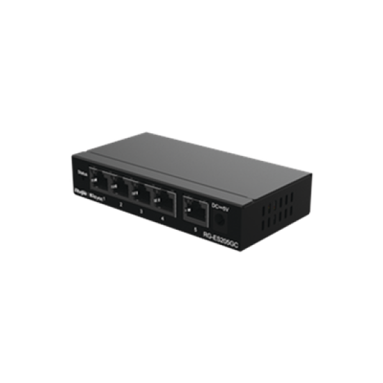 Switch Administrable con 5 puertos Gigabit, gestión gratuita desde la nube