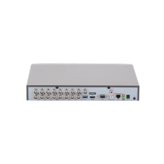 DVR 16 Canales TurboHD + 8 Canales IP / 5 Megapixel Lite - 3K Lite / Acusense (Evita Falsas Alarmas) / Audio por Coaxitron / 1 Bahía de Disco Duro / H.265+ / Salida de Video en Full HD