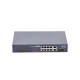 Switch No Administrable 8 Puertos Gigabit con Modo Extend PoE a 250 mts, 2 puertos Uplink 10/100/1000 Mbps, 2 Puertos SFP