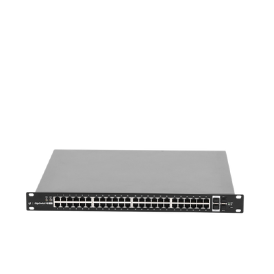 Switch EdgeMAX Administrable de 48 Puertos Gigabit con PoE+/PoE Pasivo 24V + 2 Puertos SFP + 2 Puertos SFP+, 750 W