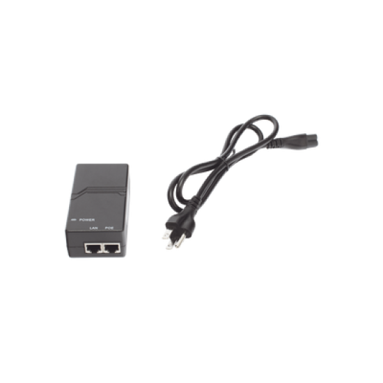 Inyector PoE estándar 802.3af Gigabit (50 V - 0.3 A - 15 W)
