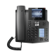 Teléfono IP empresarial para 4 líneas SIP con 2 pantallas LCD, 6 teclas BLF/DSS, conferencia de 3 vías, PoE