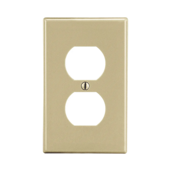 Placa de Pared para Contacto Duplex Color Marfil.