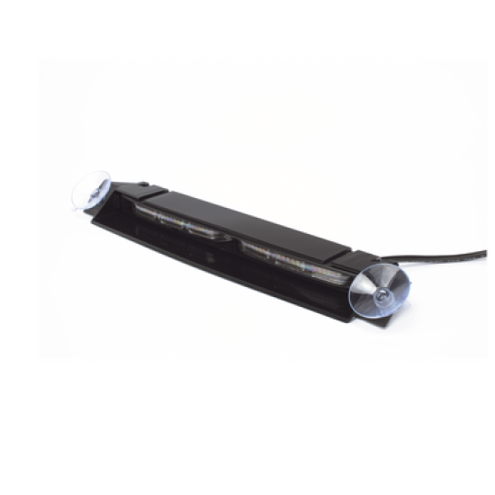Luz Direccional de Visera, 12-24 Vcc con enchufe vehicular, doble cabezal, dual color, ámbar/blanco