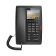 (H5 Color Negro) Teléfono IP Hotelero de gama alta, pantalla LCD de 3.5 pulgadas a color, 6 teclas programables para servicio rápido (Hotline), PoE 