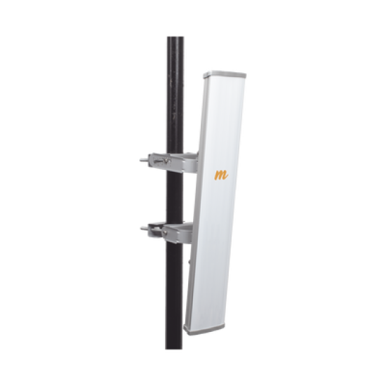 Antena Sectorial MIMO 4X4 de 45 º,  4.9 - 6.4 GHz, IP55, Ganancia de 22 dBi, 4 Conectores N-hembra, Montaje y Jumper tipo N incluido.