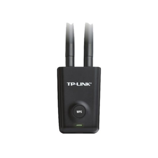 Adaptador de alta potencia USB  inalámbrico/ WiFi N 300 Mbps / Frecuencia de 2.4 GHz / 2 Antenas Externas de 5 dBi / Compatibilidad Windows y Linux