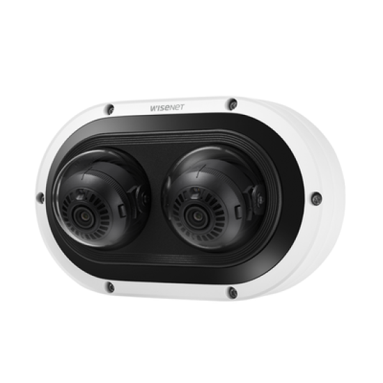 Camara IP Multi-sensor Multi-direccional / 2 Canales de 6MP / H.265 + WiseStream II / WDR 120dB / Exterior IP67 / IK10 / NEMA4X