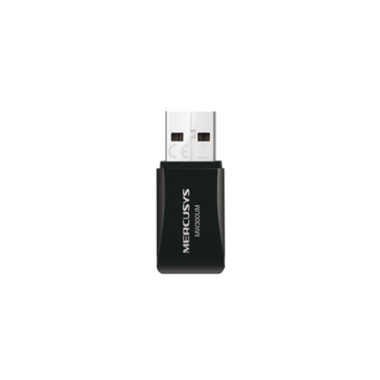 Adaptador Inalámbrico N / 300 Mbps 2.4 GHz / 2 antenas Internas / Diseño Portátil / Más comodo