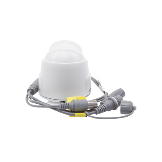 Ultra Mini Turret TURBO 2 Megapixel (1080p) / Gran Angular / Lente 2.8 mm / 20 mts IR EXIR / Exterior IP67 / 4 Tecnologías (TVI / AHD / CVBS) / dWDR / Color Blanco