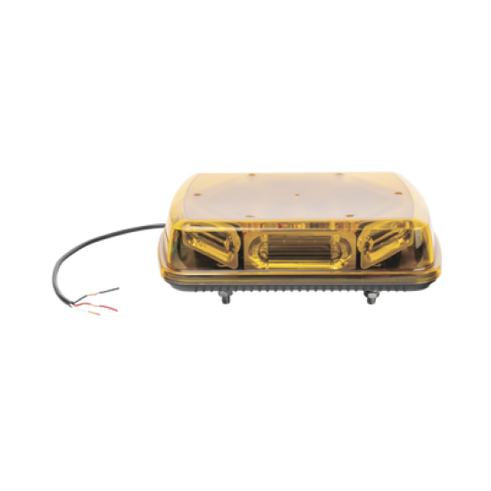 Mini Barra  con 18 Poderosos LEDs, Color Ámbar Con Montaje Fijo de Tornillos