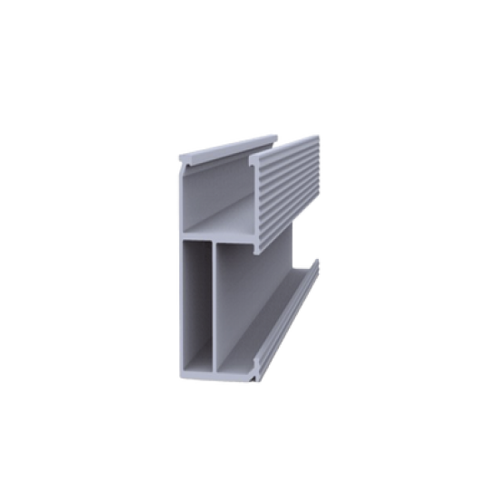 Riel 8 para montaje de módulos fotovoltaicos de aluminio anodizado de 2700mm.