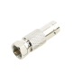 Adaptador en Línea para Video, de Conector BNC Hembra a F Macho, 75 Ohm, Níquel/ Oro/ Delrin.