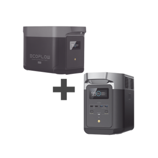 Kit de Estación de Energía Portátil 2048Wh + Batería Externa 2048Wh (4096Wh Totales)