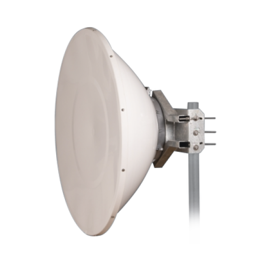 Antena Direccional de Alto Rendimiento / 35.5 dBi / 4 ft / 5.9-7 GHz / Conectores RP-SMA / Alto Aislamiento al Ruido / Fácil Montaje y herraje de acero inoxidable /  Radomo Incluido