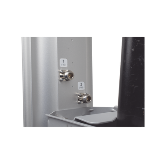 Antena Sectorial MIMO 4X4 de 45 º,  4.9 - 6.4 GHz, IP55, Ganancia de 22 dBi, 4 Conectores N-hembra, Montaje y Jumper tipo N incluido.