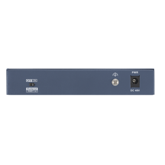 Switch PoE+ / No Administrable / 3 Puertos 10/100 Mbps 802.3 af/at (30 W) + 1 Puerto 10/100 Mbps Hi-PoE (60 W) / 2 Puertos 10/100 Mbps Uplink / Modo Extendido hasta 300 Metros / 60 W