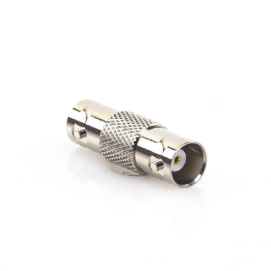 Adaptador Tipo Barril para 50 Ohm de Conectores BNC Hembra a BNC Hembra, Niquel/Oro/Polipropileno.