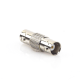 Adaptador Tipo Barril para 50 Ohm de Conectores BNC Hembra a BNC Hembra, Niquel/Oro/Polipropileno.