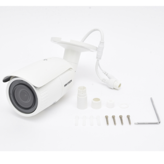 Bala IP 4 Megapixel / Lente Mot. 2.8 - 12 mm / 30 mts IR / H.265+ / Exterior IP67 / WDR 120 dB / Metal  / PoE / ONVIF 