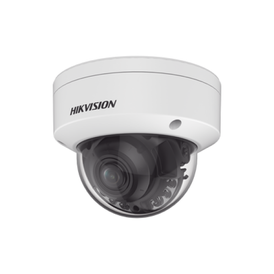 [Dual Light + ColorVu] Domo IP 4 Megapixel / Lente 3.6 - 9 mm / 40 mts IR + 40 mts Luz Blanca / WDR 130 dB / Exterior IP67 / IK10 / Captura Facial / Videoanaliticos (Filtro de Falsas Alarmas) / MicroSD