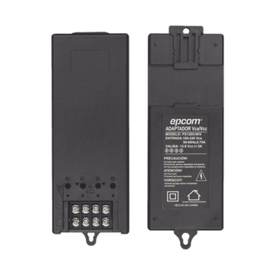 Fuente de Alimentación de 12 Vcc @ 5A / 4 Cámaras / FILTRO DE RUIDO ESPECIAL PARA CAMARAS 4K / Fusible Reseteable Inter Construido PTC / Protección Contra Sobre-Tensiones y Contra Cortocircuito / Recomendado para cámaras 4K.