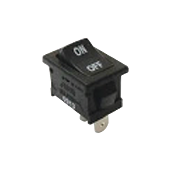 Interruptor Rocker SPST Off-On, Poliamida Negro, 11 Amp., Hasta 125 Vca, Contacto en Plata, 4.8 mm