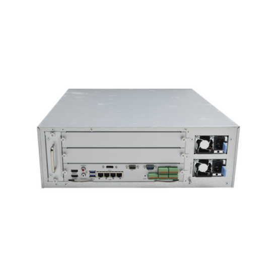 NVR 12 Megapixel (4K) / 256 canales IP / 16 Bahías de Disco Duro / 4 Puertos de Red / Soporta RAID con Hot Swap / NVR de Alto Desempeño