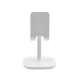 Soporte para Telefono Celular & Tablet / Ajustable de 5° a 45° / Base Antideslizante / Proteccion de Silicona / ABS / Amplia Compatibilidad con dispositivos de 4'' a 7.9'' / Color Blanco