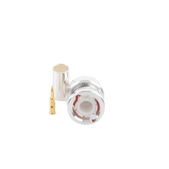 Conector BNC Macho de Anillo Plegable para Cable LMR-195, RG-58/U, RG-142/U, Plata/Oro/Teflón.