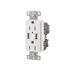 Contacto Dúplex con 2 Puertos USB, 15A 125V, 2 Polos, 3 Hilos, Color Blanco. 