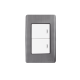Apagador Doble de 10 A/ 127 V CA ~ 60 Hz /  Placa de Acero.