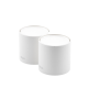 Kit 2 Routers Inalámbricos MESH Interior para Hogar / Doble Banda Wi-Fi 6 AX1800 Mbps / 2 Puerto Gigabit WAN/LAN / 2 Antenas Internas / Administración Mediante la App Deco (iOS, Android) / Protección HomeShield
