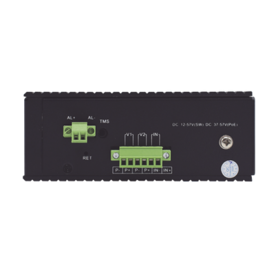 Switch Industrial 8 puertos / Administrable PoE / Puerto 1-2 PoE 24V/48V /  Puertos 3-8 puertos 802.3 af/at/bt / Presupuesto máx 240 W