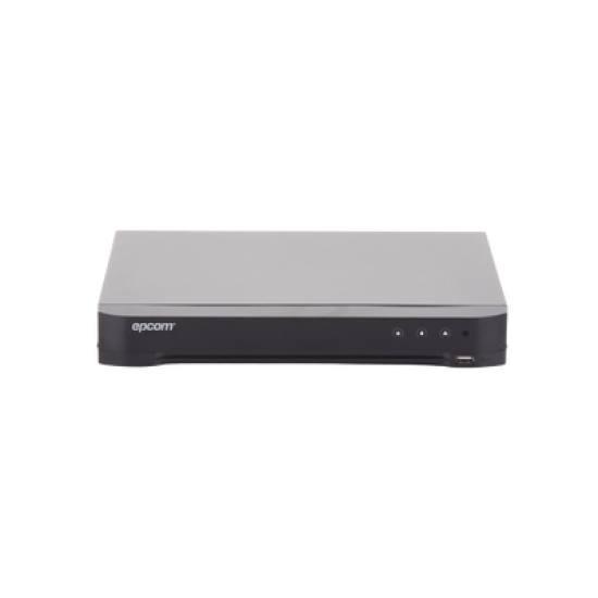 DVR 16 Canales TurboHD + 8 Canales IP / 5 Megapixel Lite - 3K Lite / Acusense (Evita Falsas Alarmas) / Audio por Coaxitron / 1 Bahía de Disco Duro / H.265+ / Salida de Video en Full HD