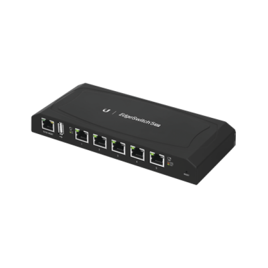 EdgeSwitch 5XP Administrable de 5 Puertos Gigabit PoE de 24 V Pasivo, con funciones avanzadas de Capa 2