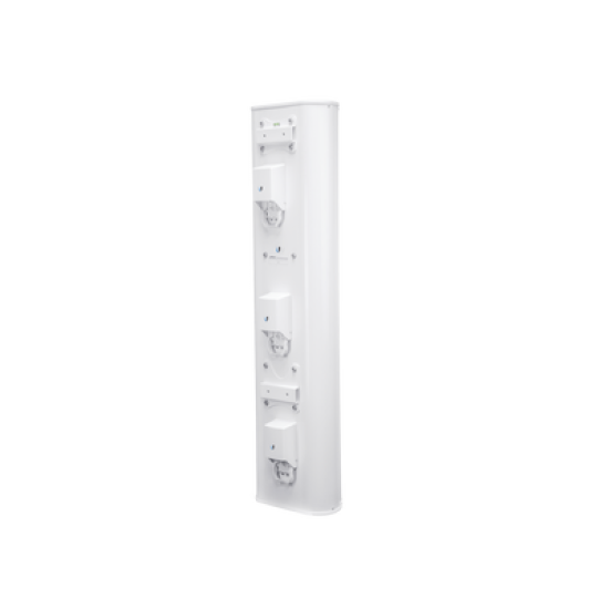 Antena sectorial blindada de 90º de cobertura 5 GHz (5.15 - 5.85 GHz), dividida en 3 bloques de 30º, ideal para alta densidad de suscriptores