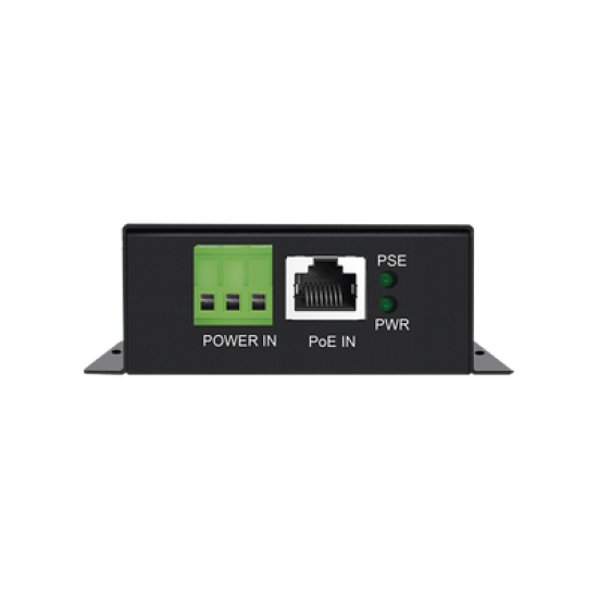 Convertidor PoE Industrial / Entrada PoE 802.3 af/at / Salida PoE pasivo 24V / Conexión plug and play / Alcance de hasta 100 metros / Ideales para Enlaces Inalámbricos